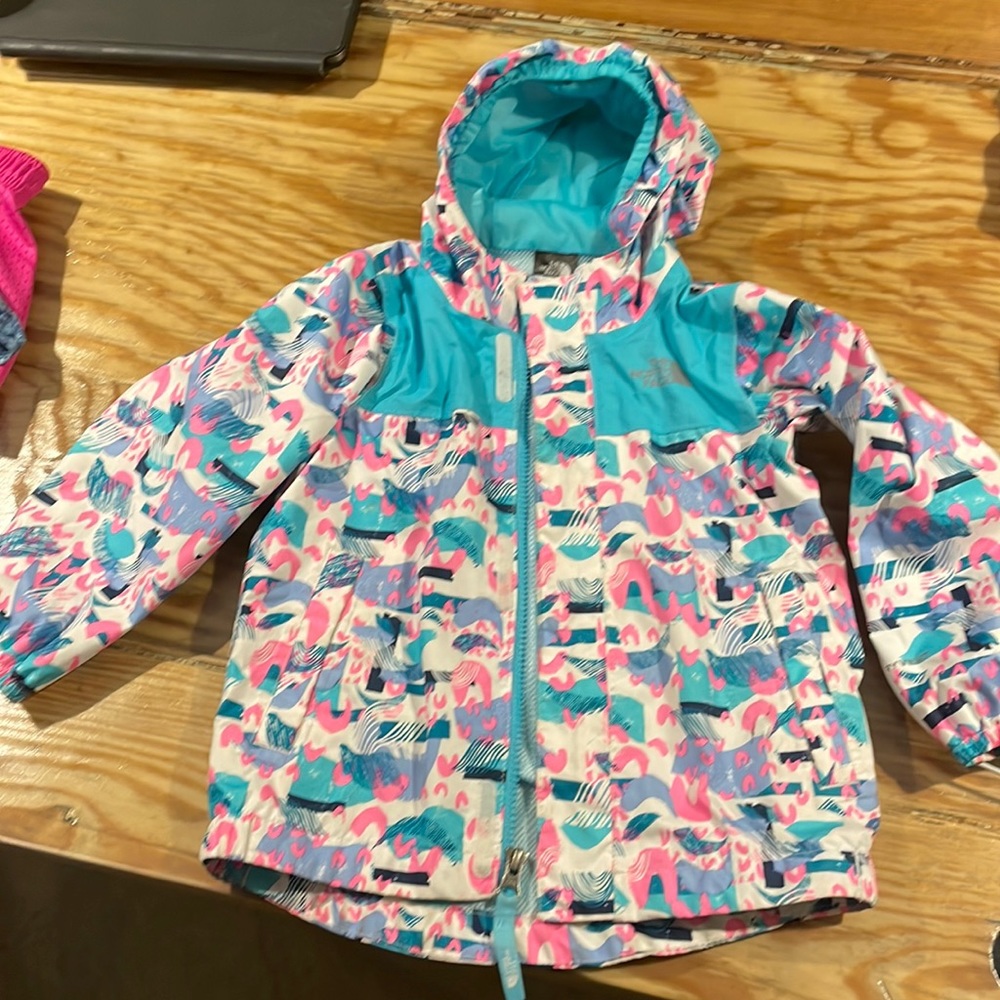 North Face girls size 3 rain coat